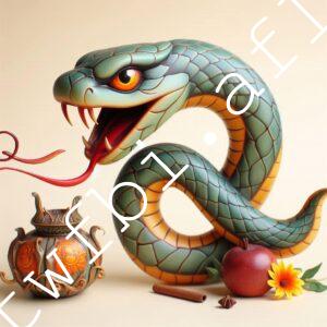 Q版十二生肖 吞天蛇公仔