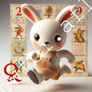 Q版十二生肖 狂奔兔公仔