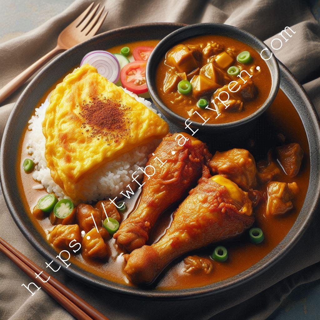 不怎麼像-咖喱嫩煎雞腿排蛋包飯(Curry Pan-fried Chicken Legs and Omelette Rice)05